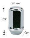 Bulge Acorn Long 3/4" Hex 7/16 R.H. Lug Nut Bulge Acorn Long 3/4" Hex 7/16 R.H. Lug Nut
