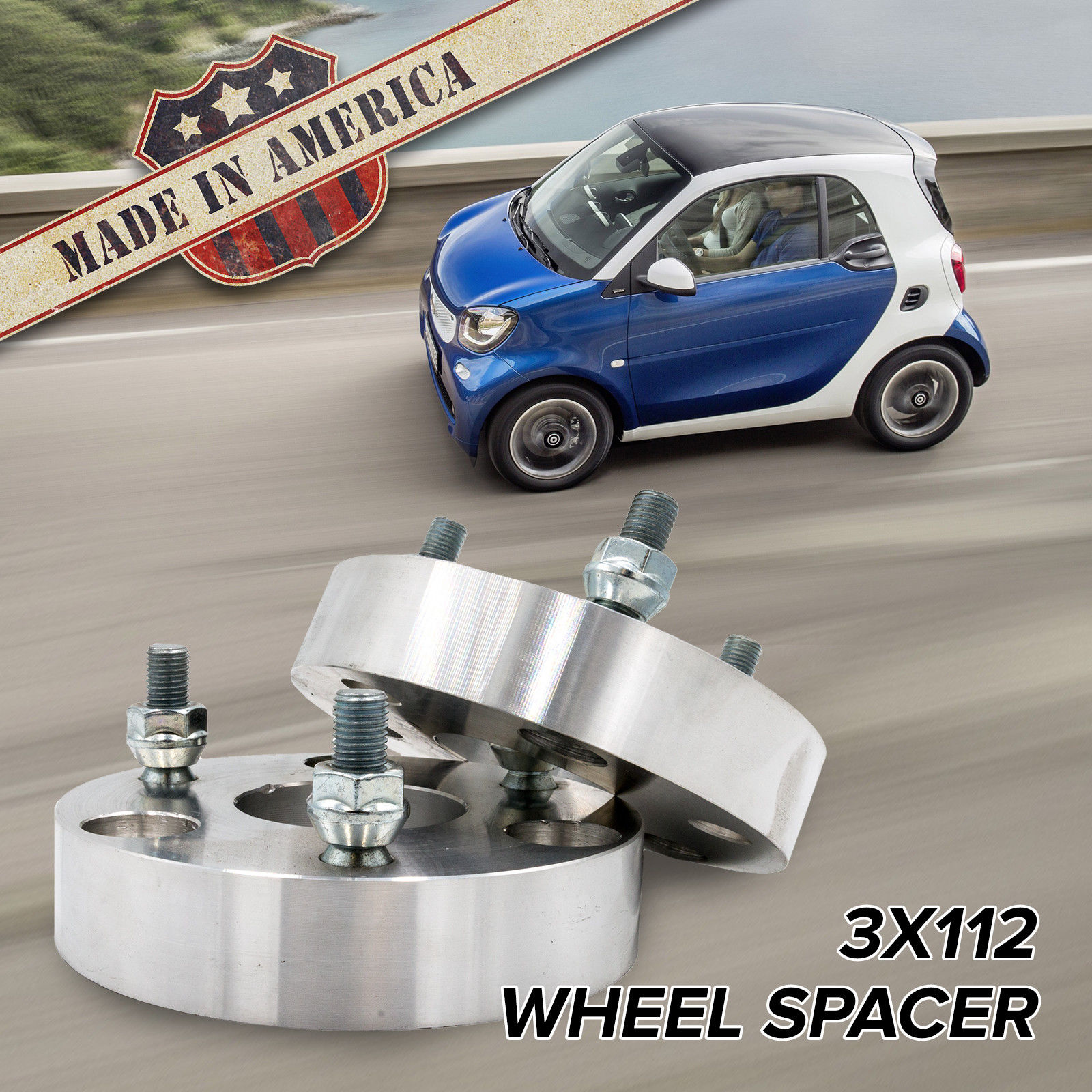3x112 - 3x112 (3 Lug Smart Car) | 1" Wheel Spacers 3x112 - 3x112 (3 Lug Smart Car) | 1" Wheel Spacers