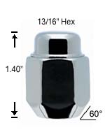 2-Pc Acorn 7/16 R.H. Lug Nut 2-Pc Acorn 7/16 R.H. Lug Nut