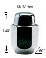 2-Pc Acorn Heat Treated 7/16 R.H. Lug Nut 2-Pc Acorn Heat Treated 7/16 R.H. Lug Nut