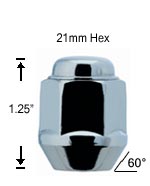 Bulge Acorn Short 12mm x 1.50 Lug Nut Bulge Acorn Short 12mm x 1.50 Lug Nut