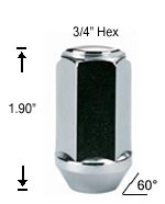 XL Bulge 1/2 R.H. Lug Nut XL Bulge 1/2 R.H. Lug Nut