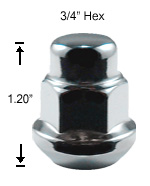2-Pc Radius Heat Treated 14mm x 1.25 R.H. Lug Nut 2-Pc Radius Heat Treated 14mm x 1.25 R.H. Lug Nut