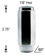 XXL Duplex Acorn 9/16 R.H. Lug Nut XXL Duplex Acorn 9/16 R.H. Lug Nut